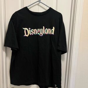 Disney Black Tee with Multicolor Disneyland Logo